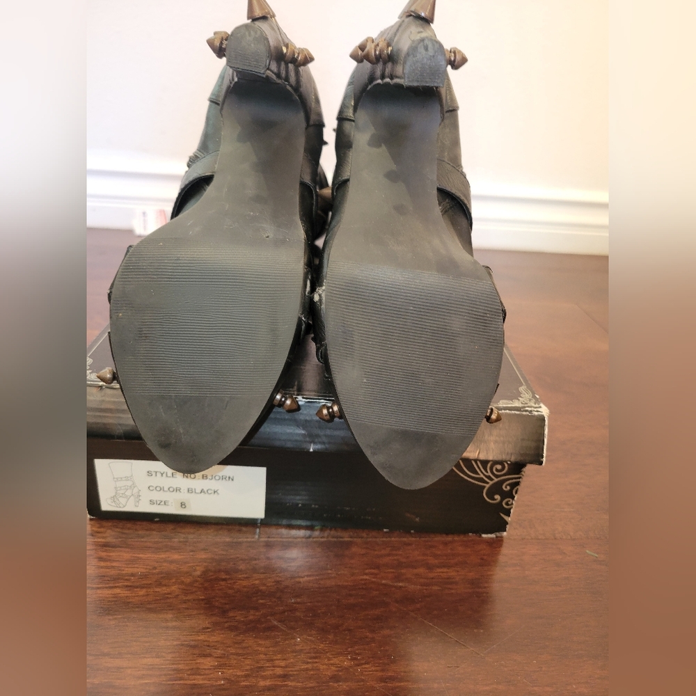 Hades Bjorn Black Mid Calf Boots - Picture 7 of 15